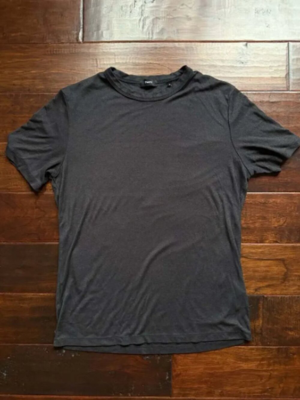 Theory Men's Essential Modal Jersey T-Shirt in Charcoal Gray